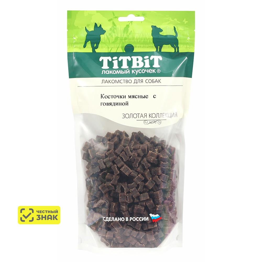 TiTBiT Лакомство Косточки мясные с говядиной для собак, 400 гр.
