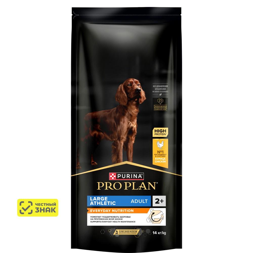 PRO PLAN® Everyday Nutrition Сухой корм для взрослых собак крупных пород с атлетическим телосложением, с высоким содержанием курицы, 14 кг
