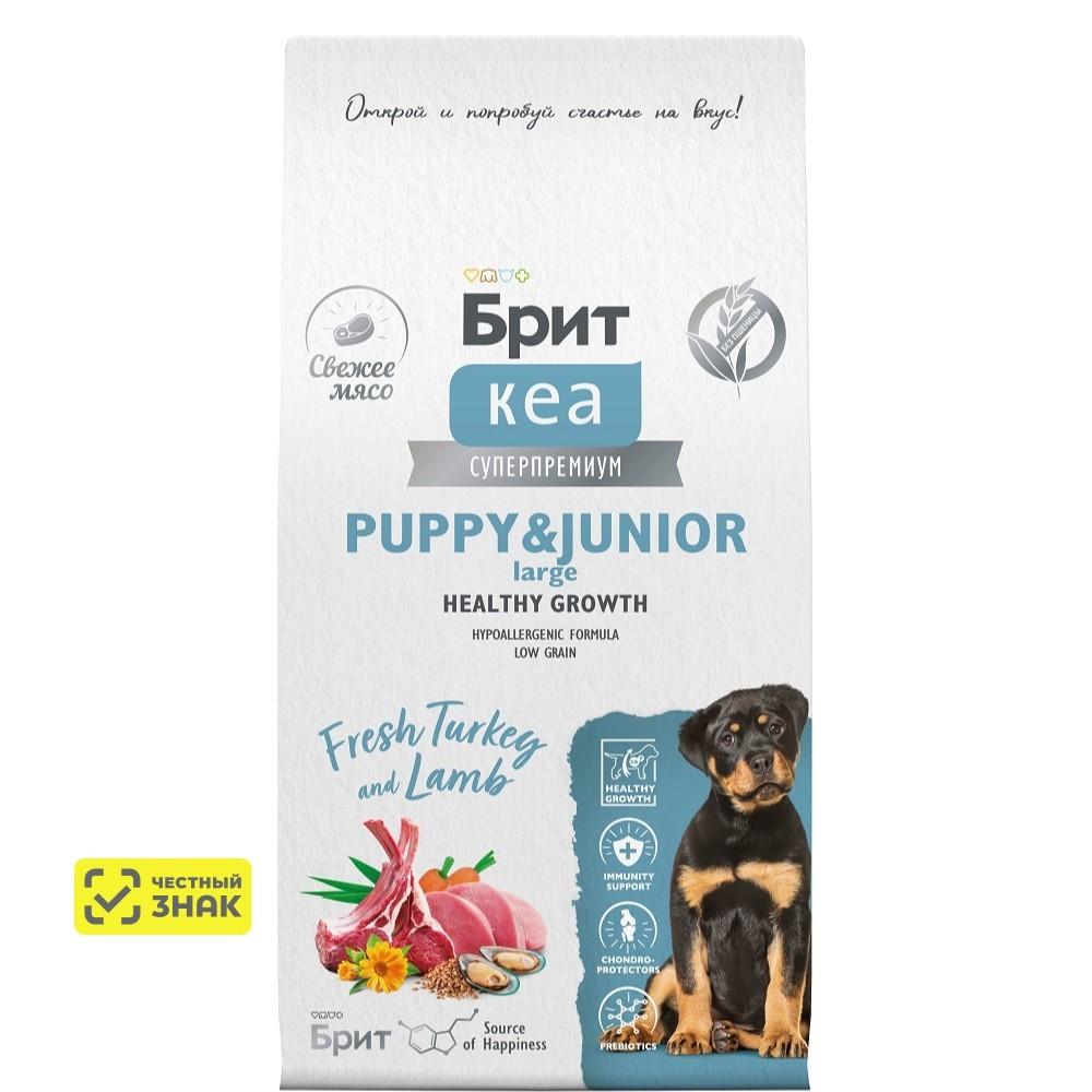Brit Кеа Puppy Junior Large Healthy Growth Сухой корм для щенков крупных пород, с индейкой и ягненком, 12 кг