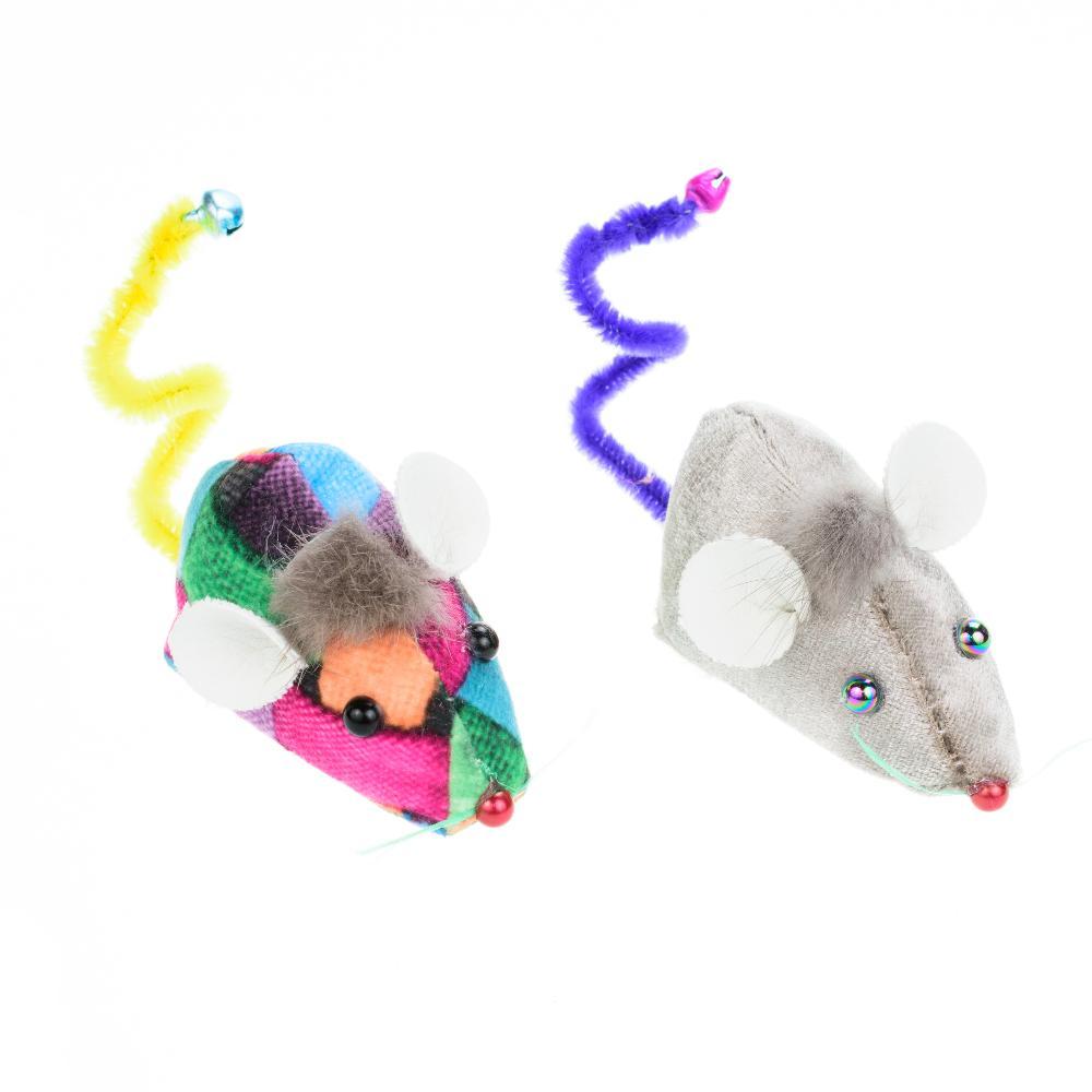 Pet hobby Игрушка для кошек Мышка с гречихой, 8 см (2 шт.)