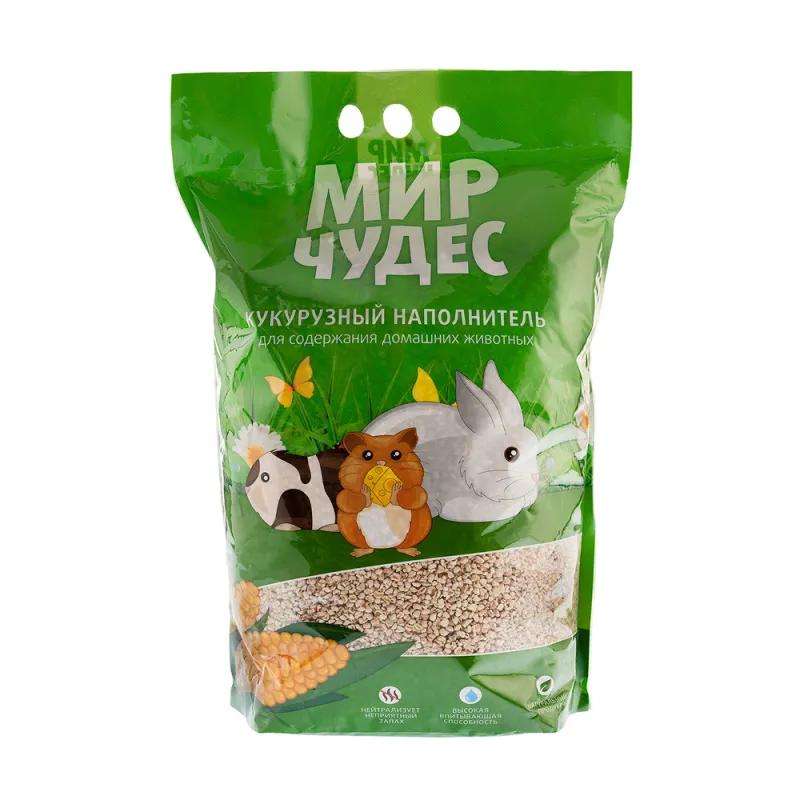 Мир чудес Наполнитель кукурузный для грызунов, 3,5 кг