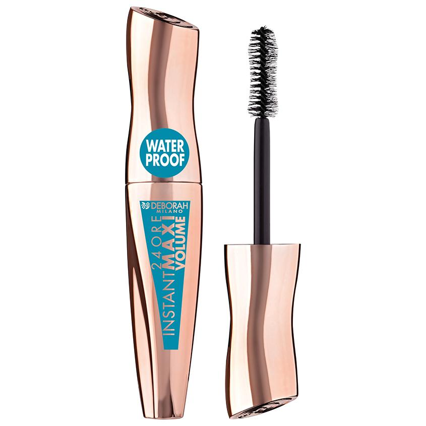 Тушь для ресниц `DEBORAH` 24ORE INSTANT MAXI VOLUME MASCARA водостойкая тон черный