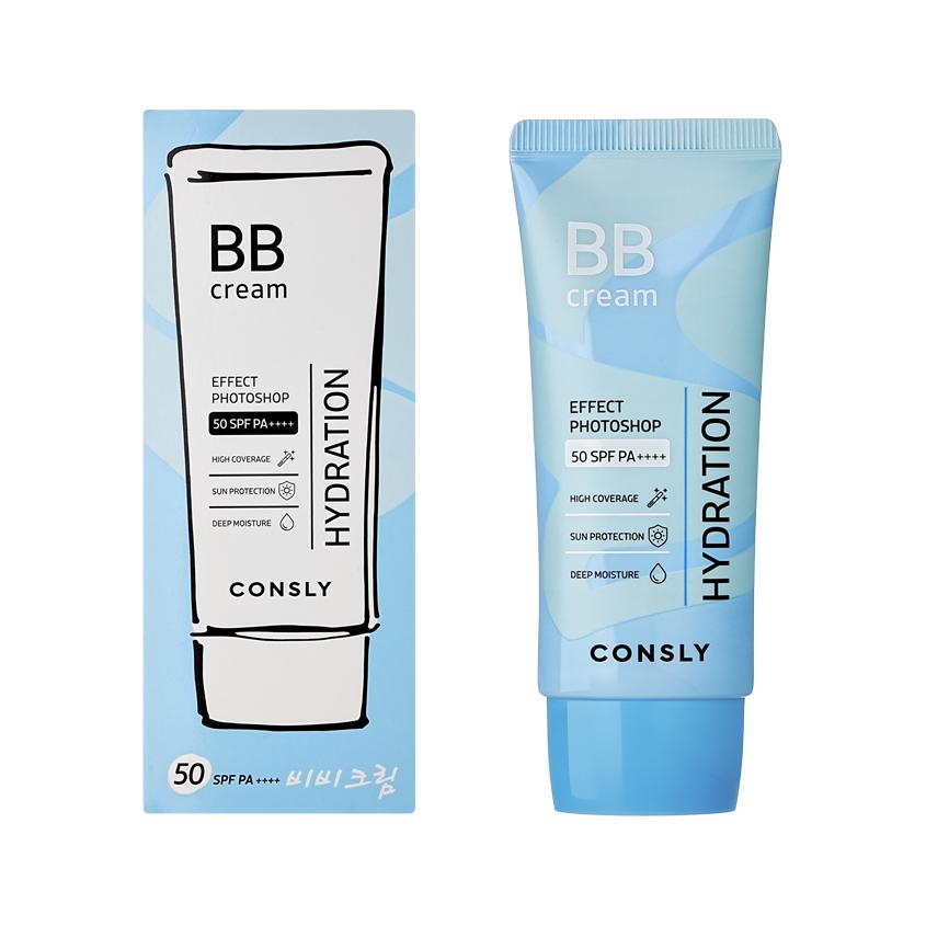 Крем для лица `CONSLY` EFFECT PHOTOSHOP BB увлажняющий SPF-50 PA++++ (натуральный бежевый) 50 мл