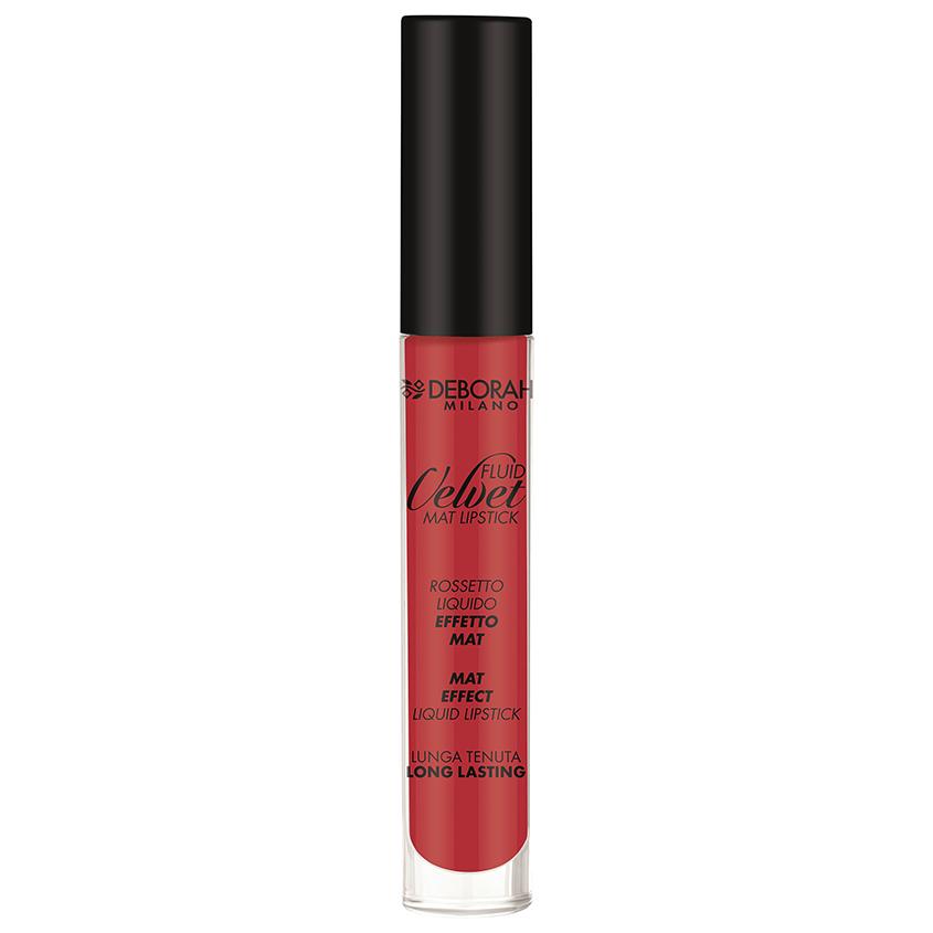 Помада для губ `DEBORAH` FLUID VELVET MAT LIPSTICK матовая жидкая тон 06 культовый красный