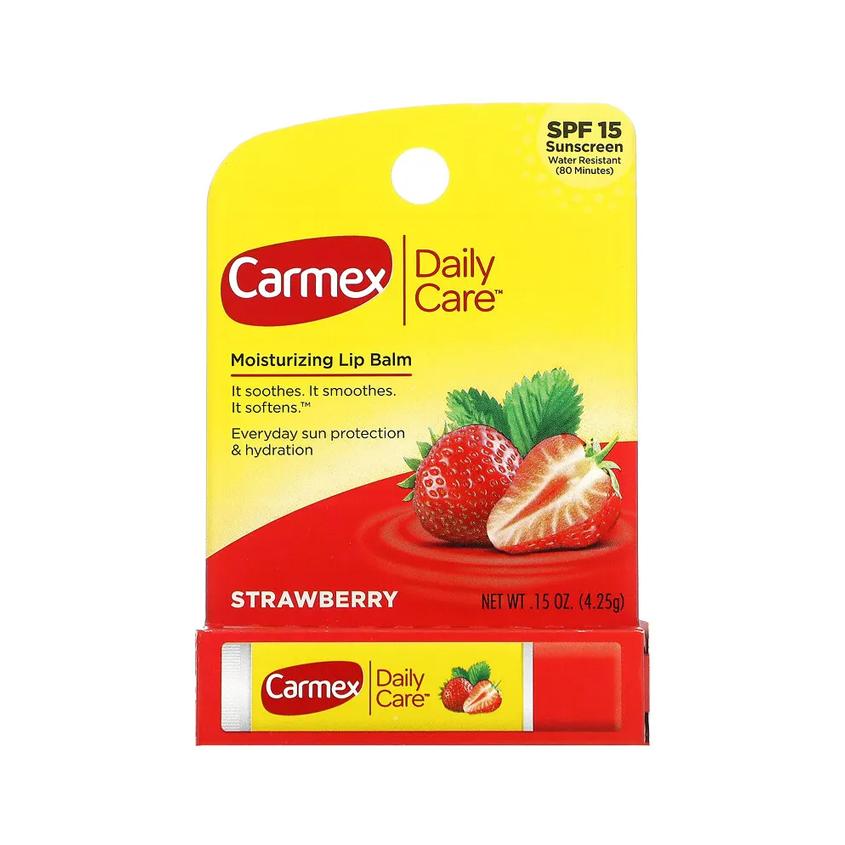 Бальзам для губ `CARMEX` КЛУБНИКА в стике SPF-15 4,25 г