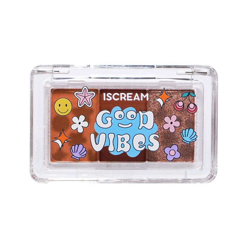 Тени для век из палетки `ISCREAM` GOOD VIBES 1 оттенок 01-03