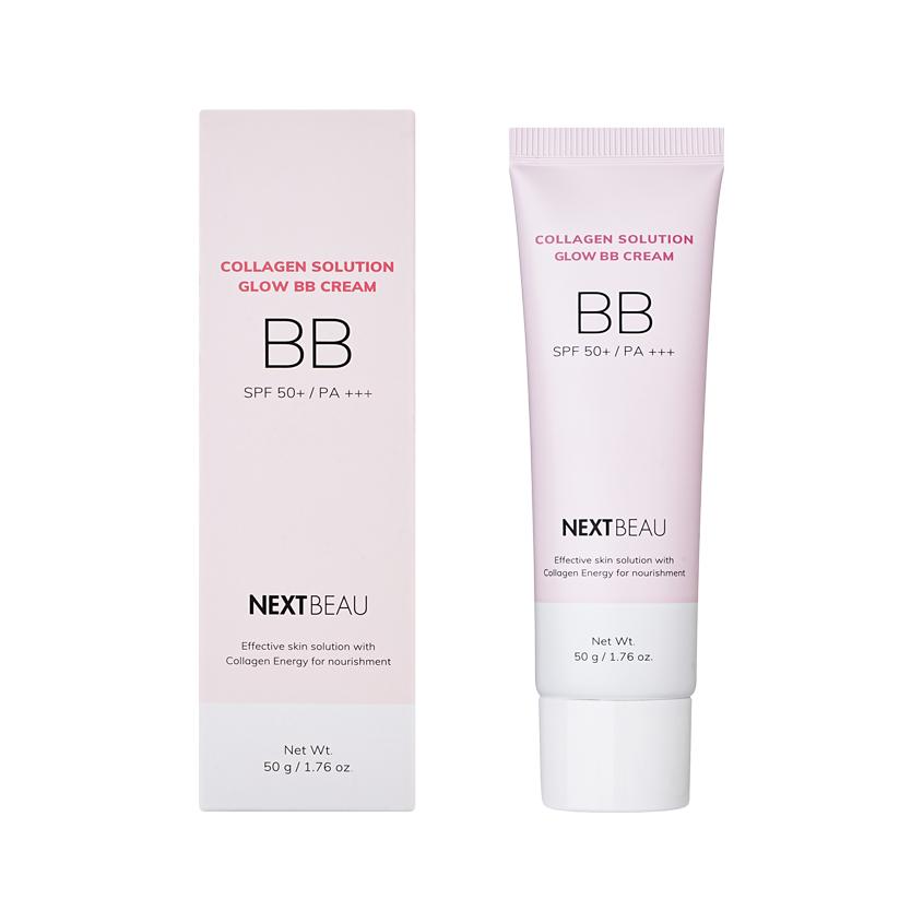 Крем для лица `NEXTBEAU` COLLAGEN SOLUTION BB с гидролизованным коллагеном (SPF-50+ оттенок light beige) 50 г