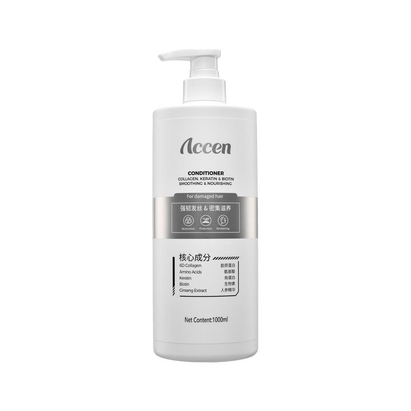 Кондиционер для волос `ACCEN` COLLAGEN, KERATIN & BIOTIN питательный для гладкости волос 1000 мл