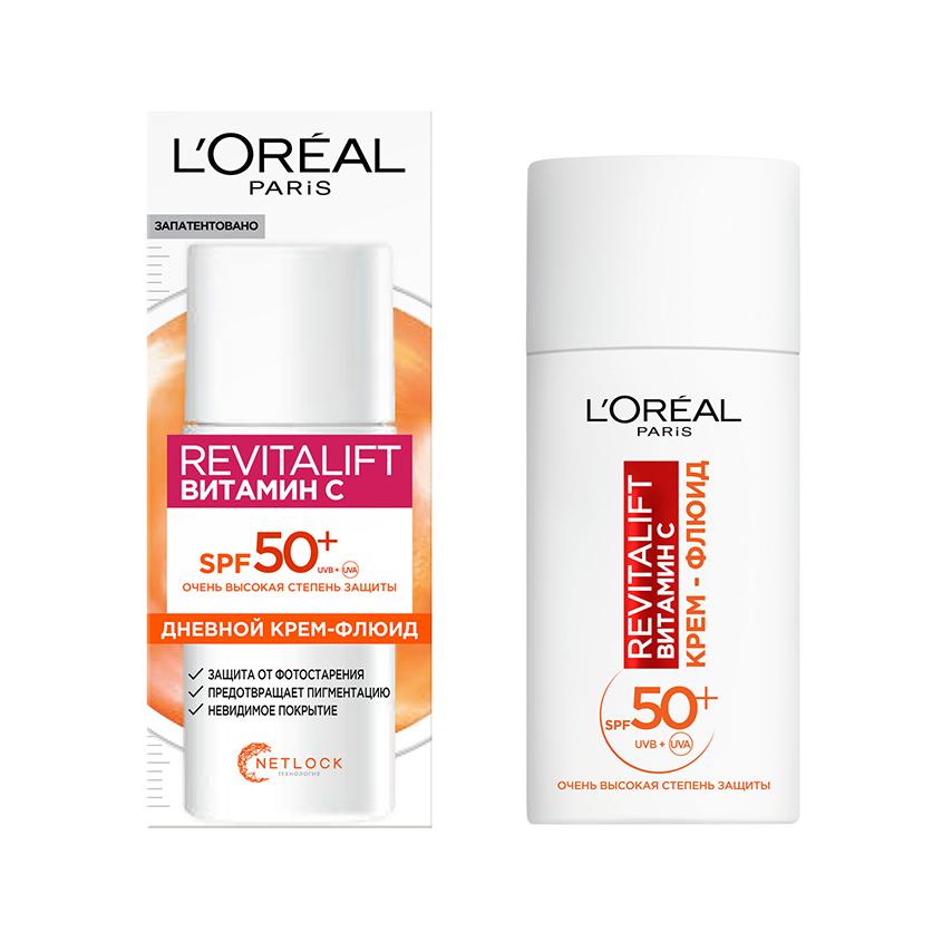 Крем-флюид для лица `LOREAL` `REVITALIFT` ВИТАМИН С SPF-50+ дневной 50 мл