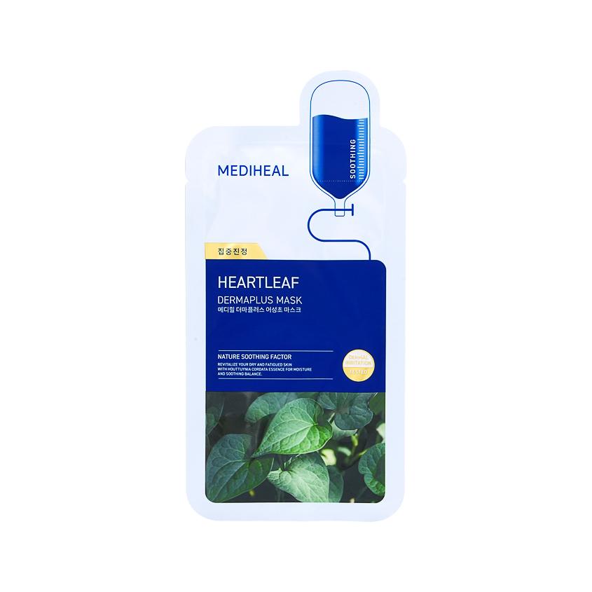Маска для лица `MEDIHEAL` DERMAPLUS с экстрактом хауттюйнии 22 мл