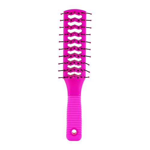 Щетка для волос `LADY PINK` массажная вентилируемая квадратная розовая