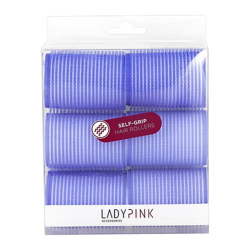 Бигуди-липучки `LADY PINK` `BASIC` PROFESSIONAL D 45 мм фиолетовые 6 шт