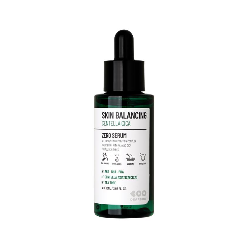 Сыворотка для лица `DEARBOO` SKIN BALANCING с AHA, BHA и PHA-кислотами, экстрактом центеллы и чайного дерева 60 мл