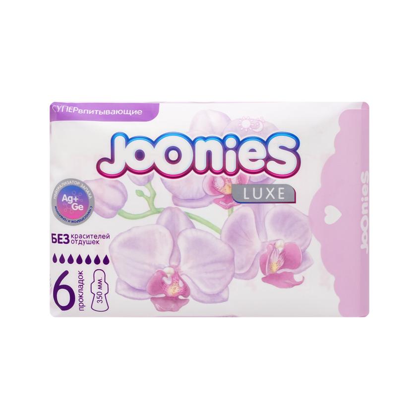 Прокладки женские `JOONIES` LUXE ночные гигиенические 6 шт