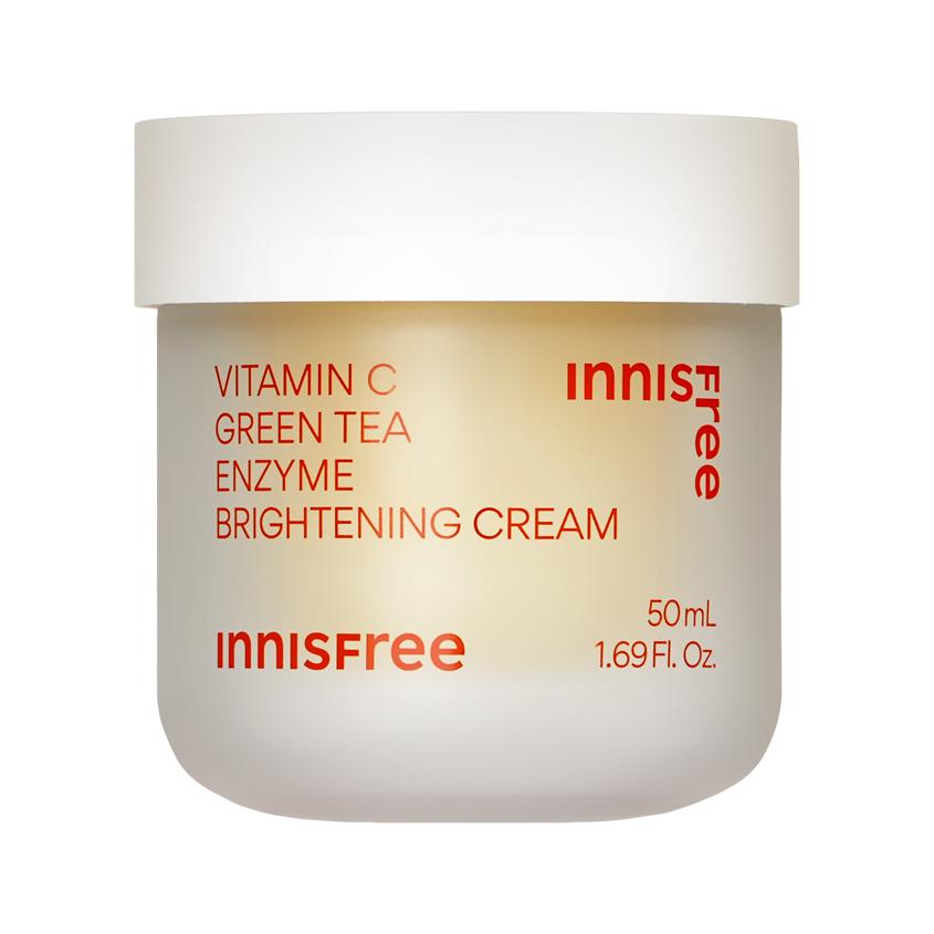 Крем для лица `INNISFREE` обновляющий с витамином С и энзимами зеленого чая для выравнивания тона кожи 50 мл