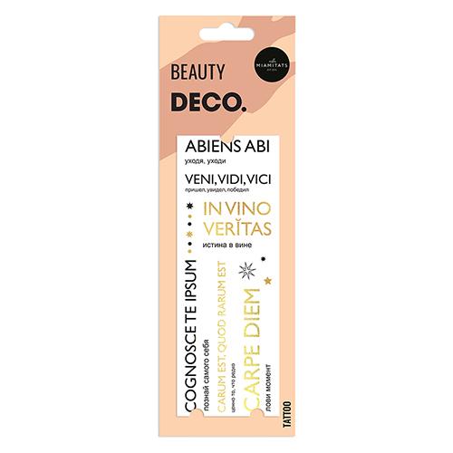 Татуировка для тела `DECO.` AESTHETIC MOOD by Miami tattoos переводная (Quote)