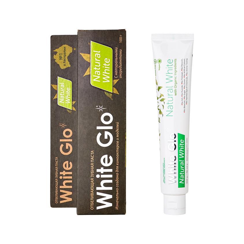 Паста зубная `WHITE GLO` NATURAL WHITE отбеливающая с натуральными ингредиентами 100 г