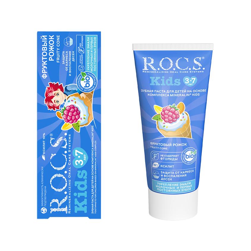 Паста зубная детская `R.O.C.S.` Фруктовый рожок (от 3 до 7 лет) 45 г