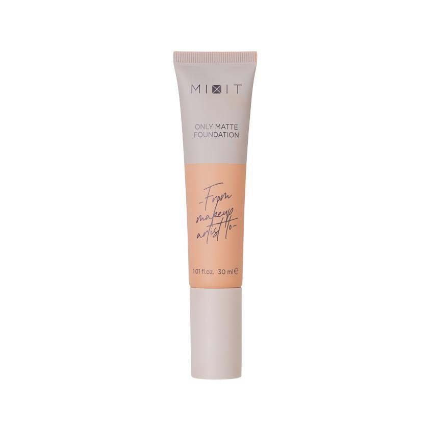 Основа тональная для лица `MIXIT` ONLY MATTE FOUNDATION c матовым эффектом тон 06 Almond