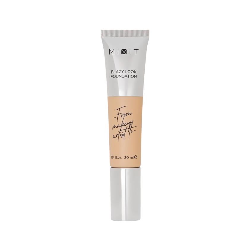 Основа тональная для лица `MIXIT` BLAZY LOOK FOUNDATION с эффектом сияния тон 03 Dew