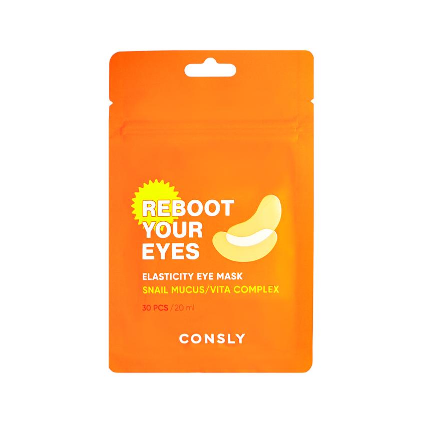 Маска-патчи для глаз `CONSLY` EYES REBOOT с муцином улитки и витаминным комплексом 30 шт. 20 мл