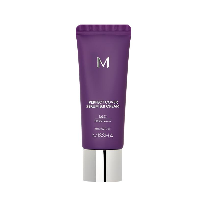 Тональный BB-крем для лица `MISSHA` PERFECT COVER SERUM антивозрастной для сияния кожи тон 27 Honey beige 20 мл