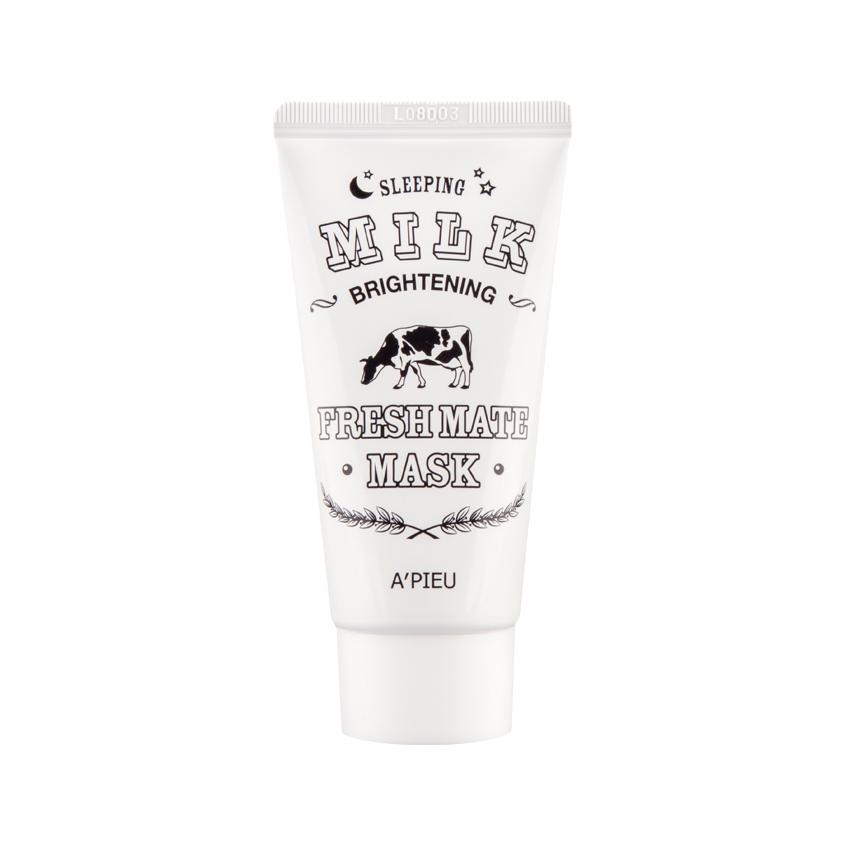 Ночная маска для лица `A`PIEU` FRESH MATE MASK выравнивающая тон кожи с молочными протеинами 50 мл