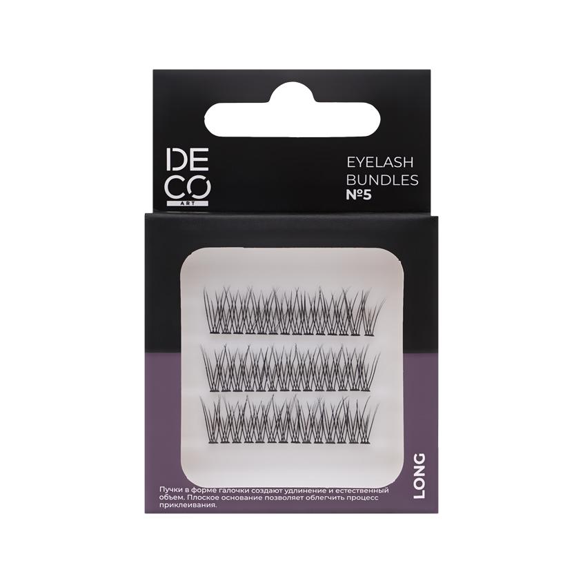 Пучки ресниц `DECO.` ART EYELASH BUNDLES набор №5 (с плоским основанием в форме галочки, длинный размер)