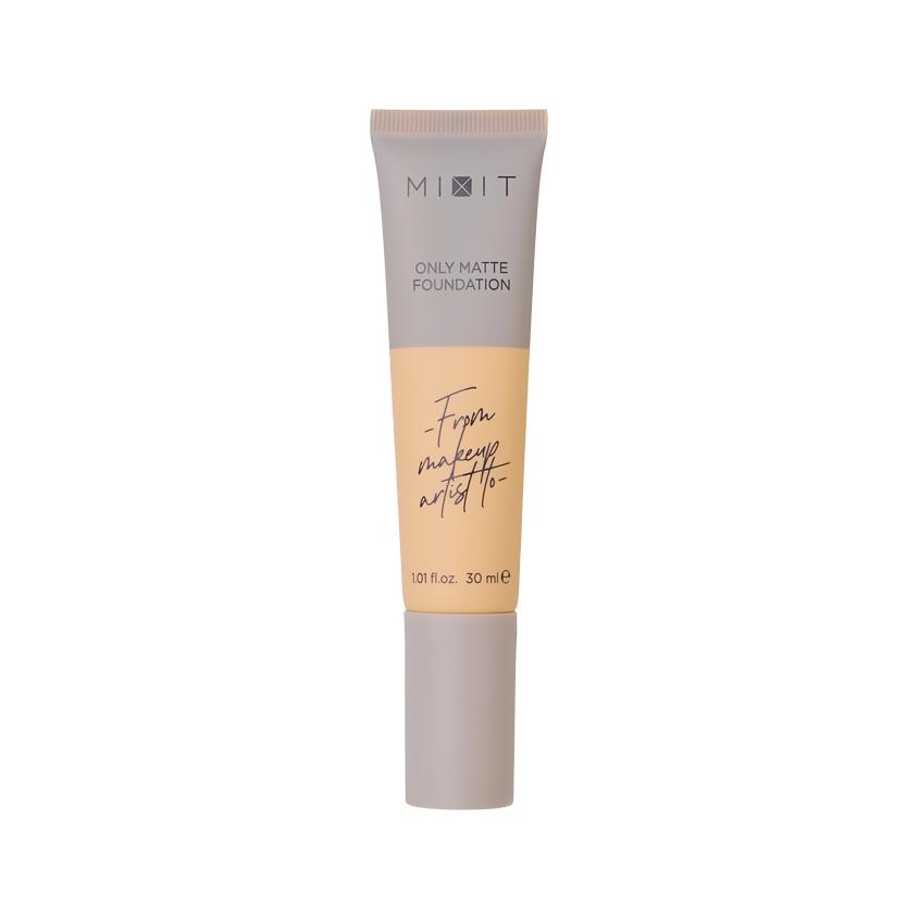 Основа тональная для лица `MIXIT` ONLY MATTE FOUNDATION с матовым эффектом тон 04 Golden ivory